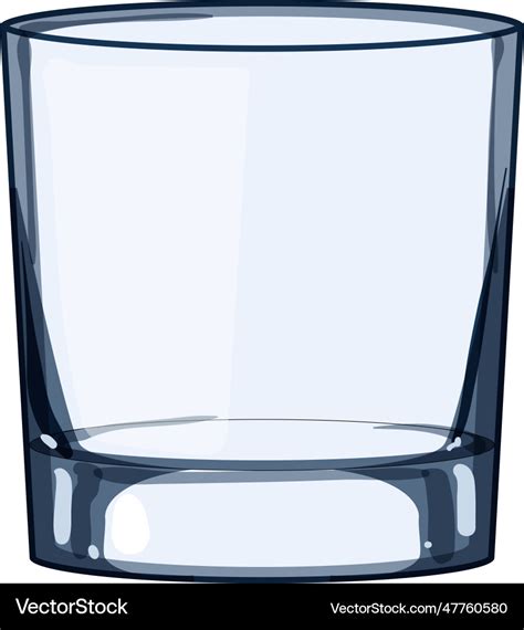 Object Glass Cup Cartoon Royalty Free Vector Image