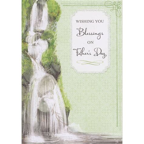 Designer Greetings Wishing You Blessings Sparkling Waterfalls On Light