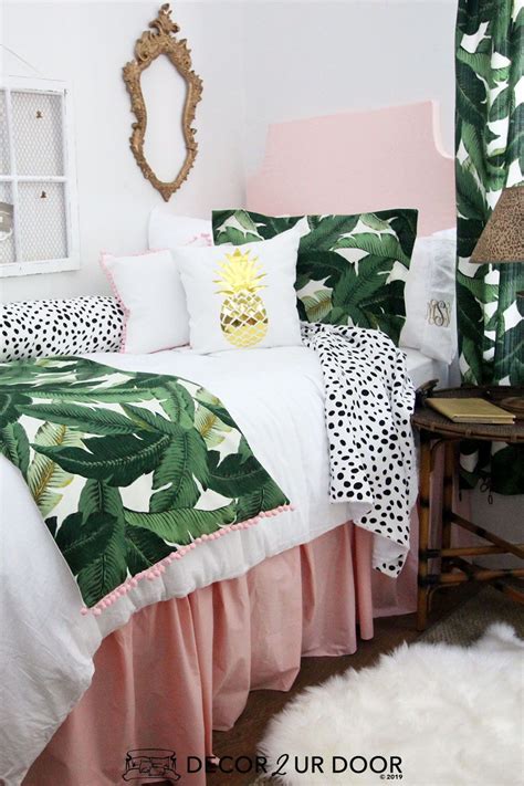 Palm Leaf Print Dorm Bedding And Dorm Room Decor Shop This Years