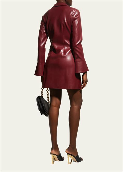 Cinq A Sept Mckenna Faux Leather Mini Shirtdress Bergdorf Goodman