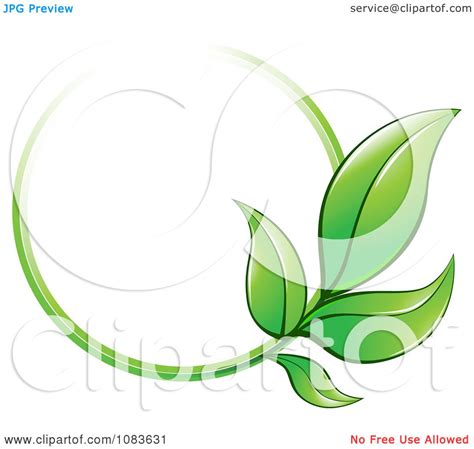 Clipart Green Leaf Circle Royalty Free Vector Illustration By Vector