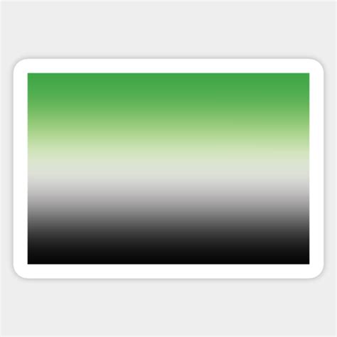 Aromantic Pride Flag Gradient Flag Sticker Teepublic