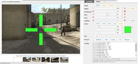 CS:GO crosshair (Crosshair) set - these are the options