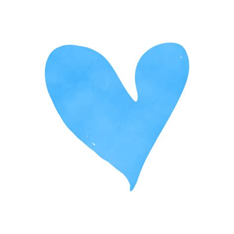 Blue Watercolor Heart Png