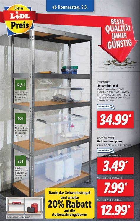 Parkside Schwerlastregal Livarno Home Aufbewahrungsbox Angebot Bei Lidl