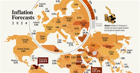 Mapped Inflation Projections By Country In 2024