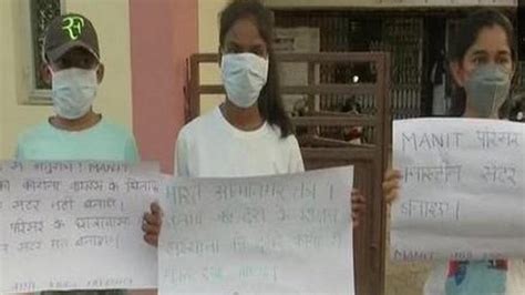 Bhopals Manit Used As A Quarantine Centre Students Protest Over