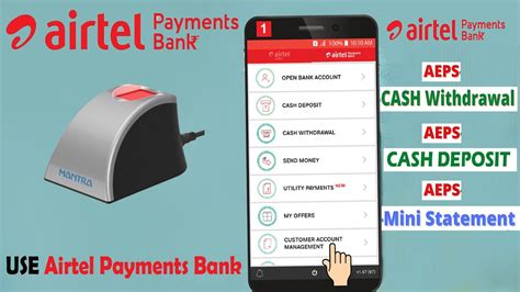 Cash Withdrawal And Cash Deposit Airtel Mitra AEPS USE Mitra Airtel