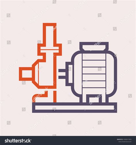 Centrifugal Pump Vector Icon Powered By Stock Vector Royalty Free