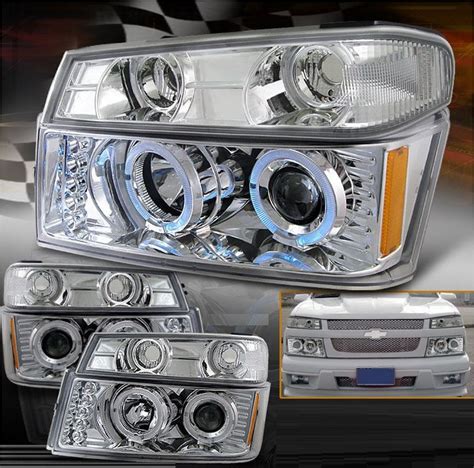 Chevrolet Colorado 2004 2012 Juego Faros Ojo De Angel Crom 5 695