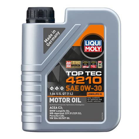 Liqui Moly Top Tec 4210 SAE 0W30 Engine Oil (1 Liter) GE550301QDSP by ...
