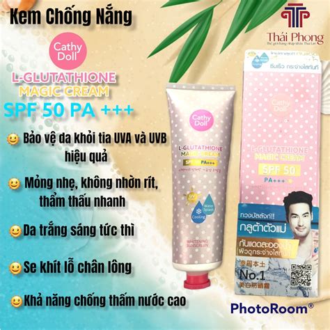 Mua Kem Ch Ng N Ng Cathy Doll Whitening Sunscreen L Glutathione Magic