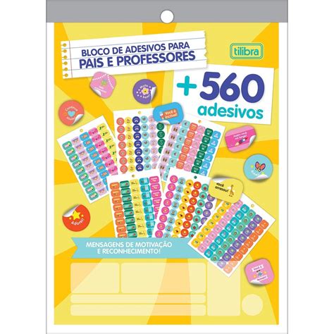 Bloco De Adesivos Decorados Tilibra Para Professores Grafons Shopee