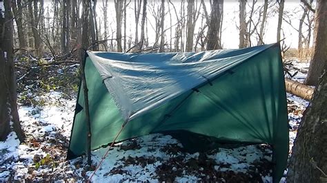 Tarps 3x3 Dd Tarp Adirondack Shelter Setup Youtube