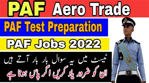 PAF Aero Trade Test Preparation 2022 PAF Test Preparation PAF Jobs