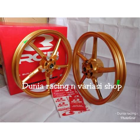 Jual Velg RCB MX King Palang 5 SP522 Gold Hitam Ukuran 160 185 Ring 17