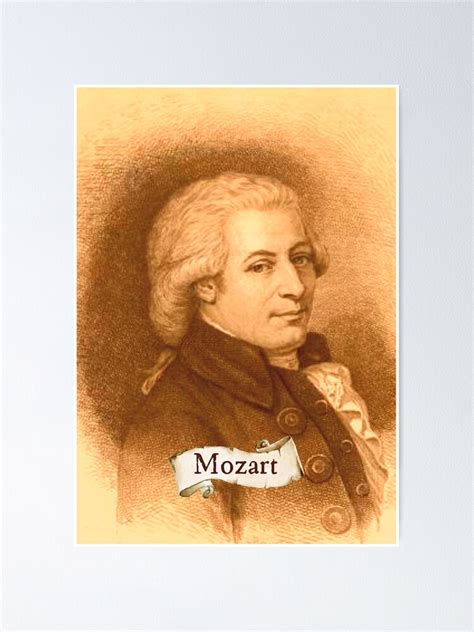 Mozart Gold Tinted Portrait Of The Great Wolfgang Amadeus Poster For