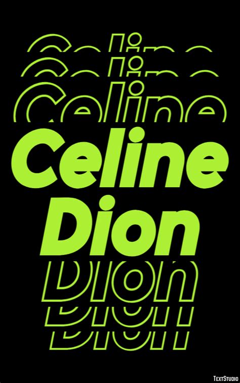 Celine Dion Effet De Texte Et Design De Logos C L Brit Textstudio