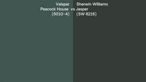 Valspar Peacock House Vs Sherwin Williams Jasper Sw