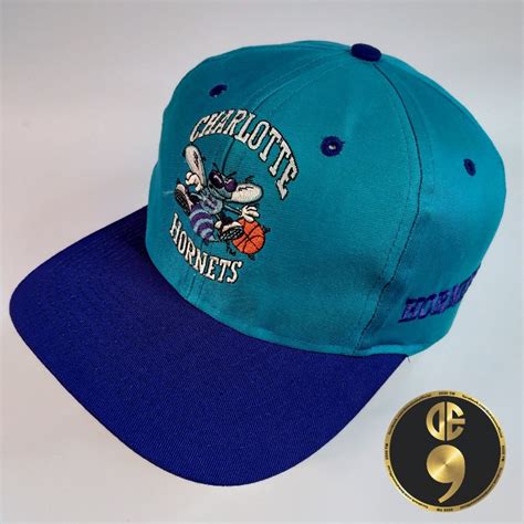 Vintage Charlotte Hornets Snapback Hat By Nba Competitor Men S