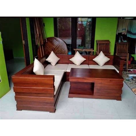 Kursi Sudut Tamu Minimalis Box Kayu Jati Lazada Indonesia