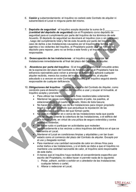 Chicago Illinois Contrato De Alquiler De Apartamento Contrato