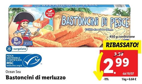 Ocean Sea Bastoncini Di Merluzzo G Confezione Offerta Di Lidl