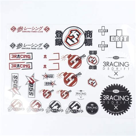 3racing Trade Mark Sticker Decals Mrc Plaza