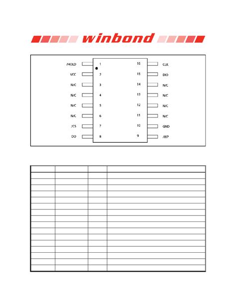 W X Datasheet Pages Winbond M Bit M Bit And M Bit