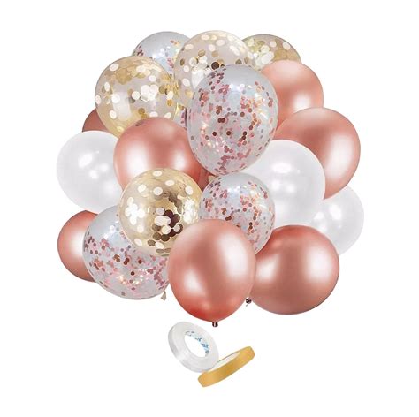 Set De Globos Látex Para Fiesta 60 Piezas Rosa Con Blanco