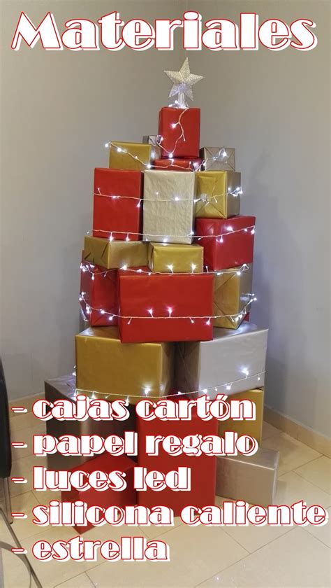 El rincón de las manualidades caseras Árbol de Navidad con cajas de