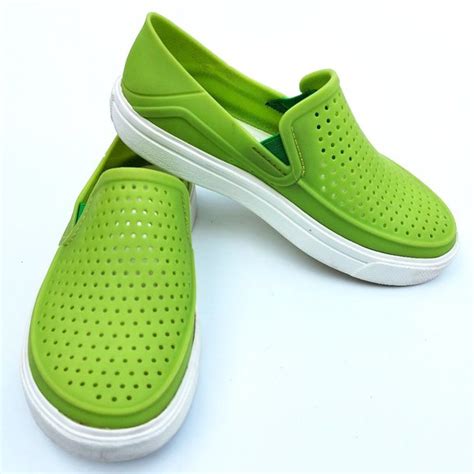 Crocs Shoes Crocs Kids Volt Green Citilane Roka Slipon Sneaker