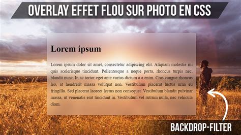 Overlay Effet Flou Backdrop Filter En Css Niveau D Butant Youtube