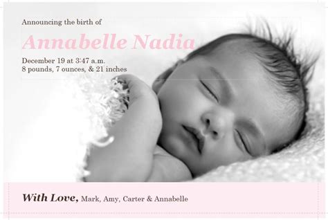 Birth Announcement Template | Photo Birth Announcements