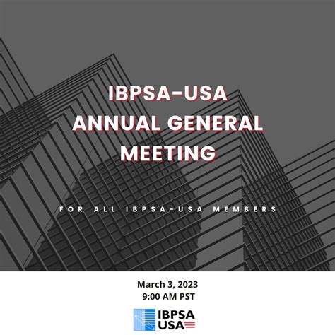 Ibpsa Usa Annual General Meeting Ibpsa Usa