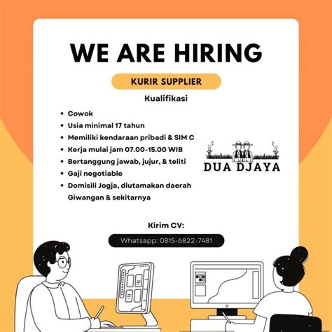 Lowongan Kerja Kurir Supplier Di Dua Djaya LokerJogja ID