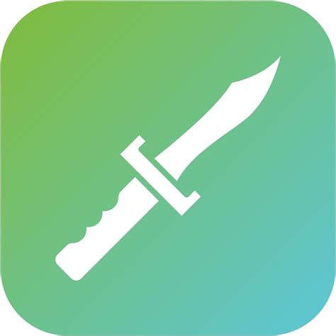 Estilo Del Icono Del Cuchillo Salvaje Vector Premium