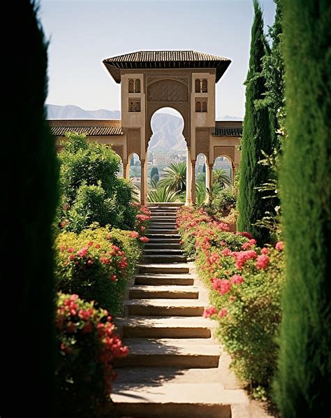 The Gardens Of Alcazaba Background Wallpaper Image For Free Download ...