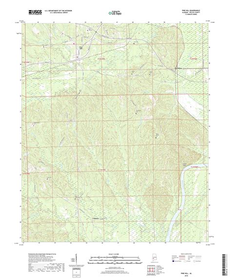 Mytopo Pine Hill Alabama Usgs Quad Topo Map