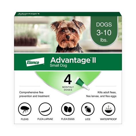 Advantage® II 3-10 lbs Dog Flea & Lice Treatment