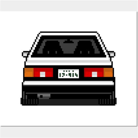 Initial D Toyota Sprinter Trueno Ae86 Pixel Art 2 Initial D Posters