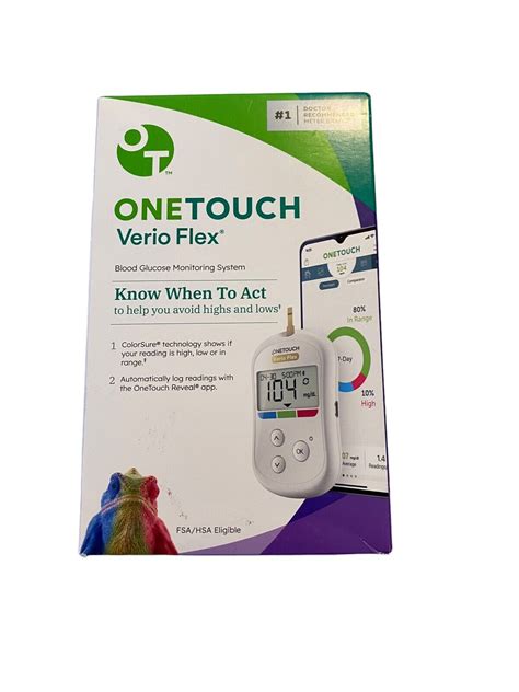 Onetouch Verio Flex Blood Glucose Diabetes Diabetic Meter Test Kit