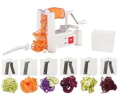 Paderno World Cuisine Blade Vegetable Slicer Spiralizer Counter