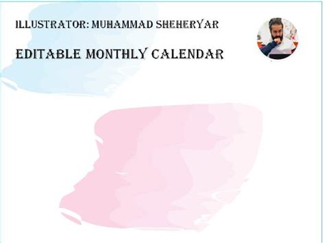 Monthly Calendar Editable | Teaching Resources