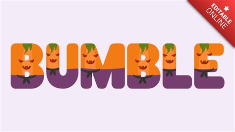 Bumble Halloween Character Font Generador De Efectos De Texto