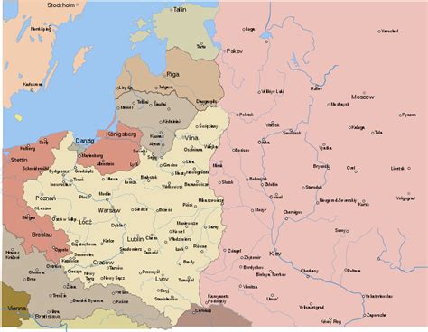 20th century - Where was the pre-war (ww2) border between Poland and ...