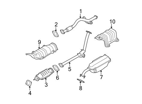 Hyundai Accent Exhaust System Diagram