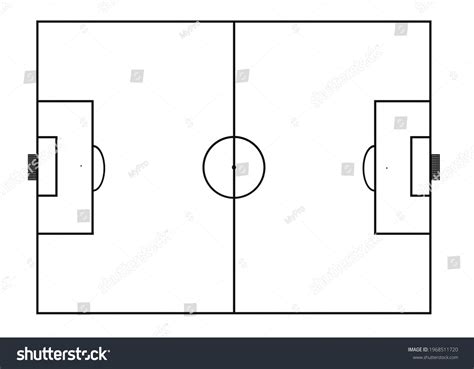 Soccer Field Drawing Vector Illustration Stock Vector (Royalty Free ...