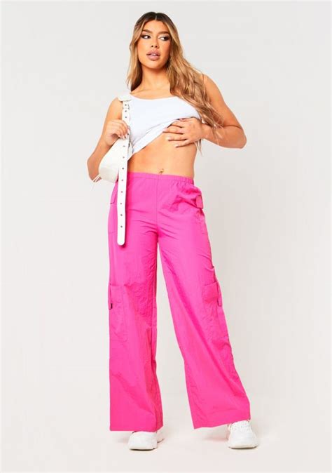 Cindy Pink Wide Leg Cargo Trousers Must Have Items At