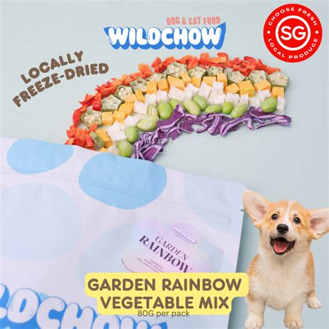 WildChow Premium Vegetable Garden Rainbow Mix for Dogs and Cats (Freeze ...